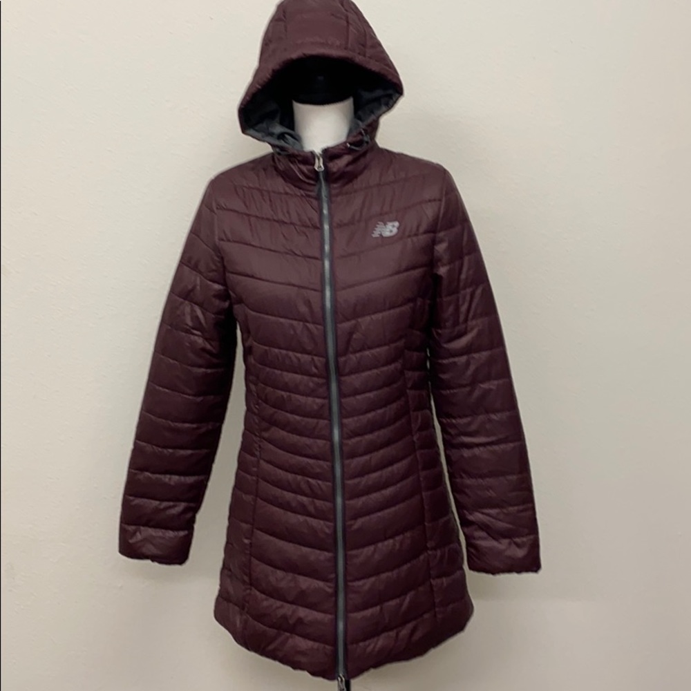 New Balance- long quilted tech jacket - Picture 2 of 9